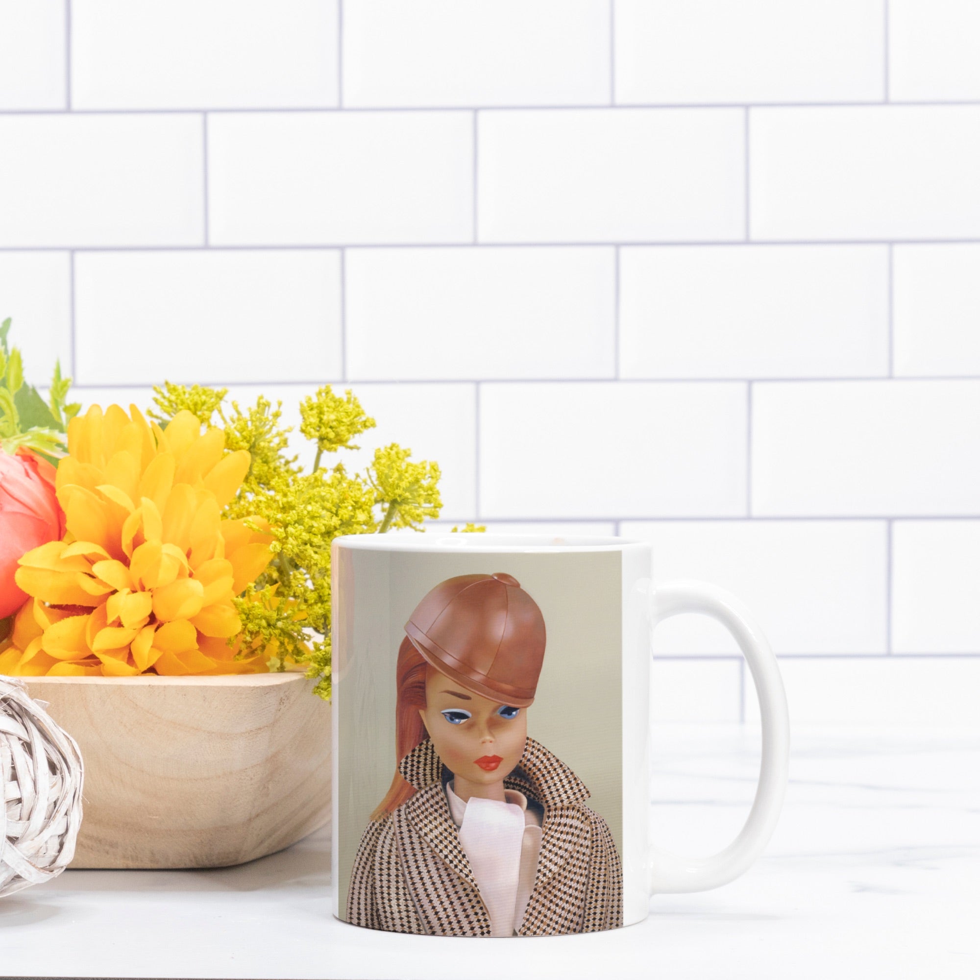 Riding in the Park Barbie Ceramic Mug 11oz – VintageBarbieArt