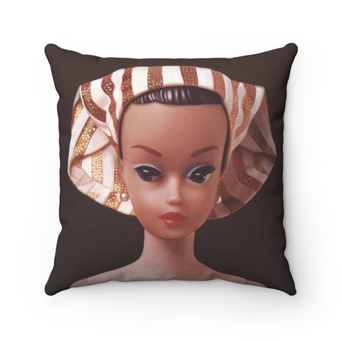 Fashion Queen Barbie Spun Polyester Square Pillow