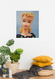 Apple Print Sheath vintage Barbie oil painting by artist Judy Ragagli