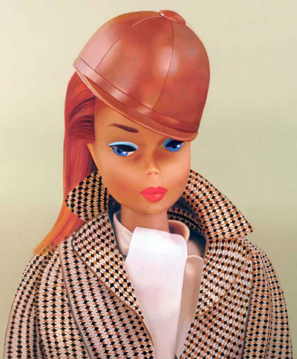 Riding in the Park Barbie Original Oil Painting by Judy Ragagli VintageBarbieArt
